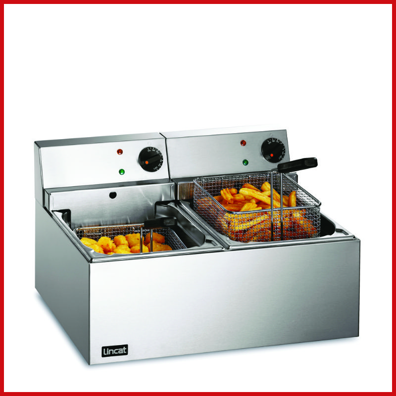 Lincat LDF2 - Twin Tank Single Basket Electric Fryer - 2 x 3kW